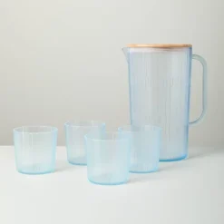 3L Acrylic Beverage Pitcher And Cup Set Blue - Hearth & Hand™ With Magnolia -Cozy Living Hub GUEST 049aa24b 4a29 49e1 a9d4 4fa441471f14