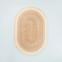 Bordered Color Block Braided Jute Area Rug Cream/Natural - Hearth & Hand™ With Magnolia 9 Bordered Color Block Braided Jute Area Rug Cream/Natural - Hearth & Hand™ With Magnolia -Cozy Living Hub GUEST 0a81f656 abad 4d47 9e9b 653234a3bd82