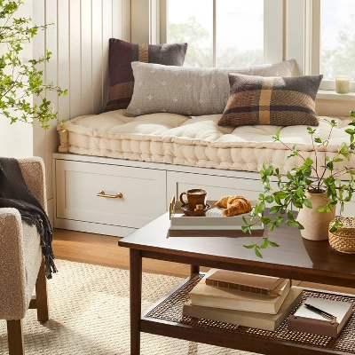 14"x36" Diamond Jacquard Lumbar Bed Pillow - Hearth & Hand™ With Magnolia 1 14"x36" Diamond Jacquard Lumbar Bed Pillow - Hearth & Hand™ With Magnolia