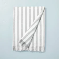 Clipped Stripe Dobby Throw Blanket - Hearth & Hand™ With Magnolia -Cozy Living Hub GUEST 10a39fdf 546b 43d8 b831 0408b3240adc