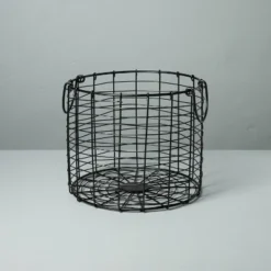 Round Wire Storage Basket With Handles Black - Hearth & Hand™ With Magnolia -Cozy Living Hub GUEST 120e63a7 77b2 4fd8 a437 cab6653b0a86