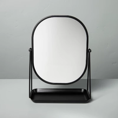 Metal Vanity Flip Mirror With Tray Black - Hearth & Hand™ With Magnolia 2 Metal Vanity Flip Mirror With Tray Black - Hearth & Hand™ With Magnolia - Image 2