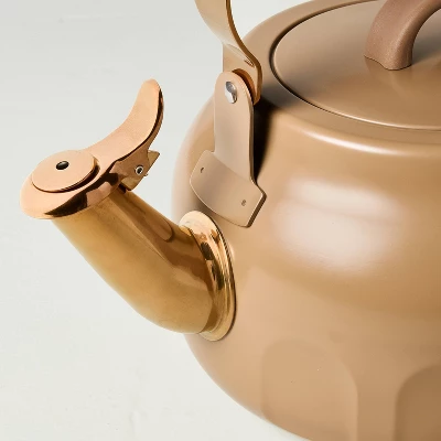 Teapot With Copper Accents Tan - Hearth & Hand™ With Magnolia 2 Teapot With Copper Accents Tan - Hearth & Hand™ With Magnolia - Image 2