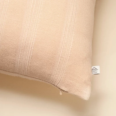 14"x36" Vertical Stripe Decorative Lumbar Throw Pillow Blush - Hearth & Hand™ With Magnolia 3 14"x36" Vertical Stripe Decorative Lumbar Throw Pillow Blush - Hearth & Hand™ With Magnolia - Image 3