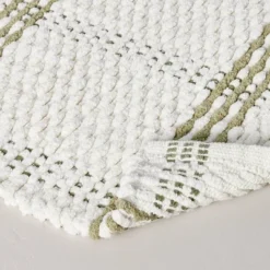 20"x32" Open Plaid Bath Rug Green/Cream - Hearth & Hand™ With Magnolia: Woven Cotton, Machine Washable 5 20"x32" Open Plaid Bath Rug Green/Cream - Hearth & Hand™ With Magnolia: Woven Cotton, Machine Washable -Cozy Living Hub GUEST 1880fe11 0f14 41f4 b165 580db8ba39b3