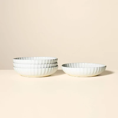 25oz Scalloped Edge Stoneware Pasta/Grain Bowl Cream - Hearth & Hand™ With Magnolia 3 25oz Scalloped Edge Stoneware Pasta/Grain Bowl Cream - Hearth & Hand™ With Magnolia - Image 3