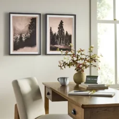 2pc 18"x24" Vertical Vintage Tree Wall Art Set - Hearth & Handâ„¢ With Magnolia