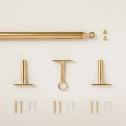 Decorative Screw Curtain Rod Brass Finish - Hearth & Handâ„¢ With Magnolia