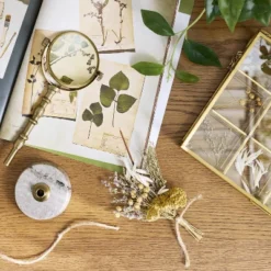 8" Decorative Brass And Marble Magnifying Glass - Hearth & Handâ„¢ With Magnolia