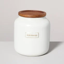 Dry Goods Stoneware Canister With Wood Lid Cream/Brown - Hearth & Hand™ With Magnolia -Cozy Living Hub GUEST 2c91d4cc d7f4 4ffb ae0c 3739dc8140bd