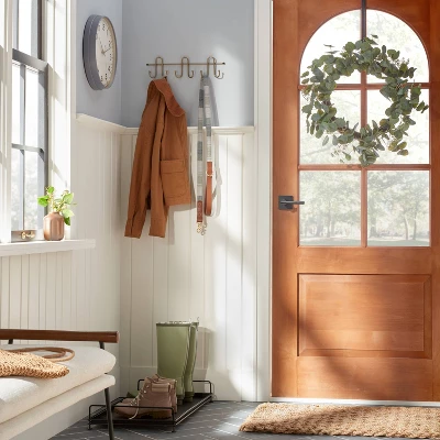 16" Multi-Prong Metal Wall Hook Rack Brass Finish - Hearth & Hand™ With Magnolia 1 16" Multi-Prong Metal Wall Hook Rack Brass Finish - Hearth & Hand™ With Magnolia