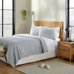 Alternating Stripe Matelassé Coverlet - Hearth & Hand™ With Magnolia -Cozy Living Hub GUEST 3cc612f7 b78d 4c8c ace7 7291fc98a960