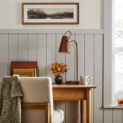 20" Metal Task Lamp With USB Port Terracotta Brown (Includes LED Light Bulb) - Hearth & Hand™ With Magnolia 1 20" Metal Task Lamp With USB Port Terracotta Brown (Includes LED Light Bulb) - Hearth & Hand™ With Magnolia