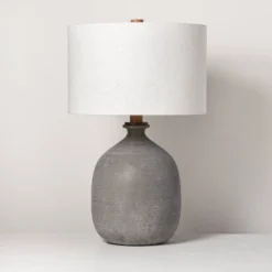 Resin Table Lamp Gray (Includes LED Light Bulb) - Hearth & Handâ„¢ With Magnolia