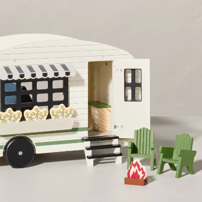 Toy Doll Camper With Accessories - Hearth & Hand™ With Magnolia: Polyester And Wood, Fits 1 Inch Dolls, Spot Clean 2 Toy Doll Camper With Accessories - Hearth & Hand™ With Magnolia: Polyester And Wood, Fits 1 Inch Dolls, Spot Clean - Image 2