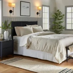 Fabric Shade Wall Sconce Black/Cream - Hearth & Handâ„¢ With Magnolia