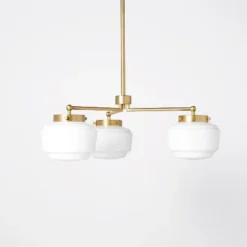 3-Arm Milk Glass Chandelier Ceiling Light - Hearth & Hand™ With Magnolia -Cozy Living Hub GUEST 5ea632f9 3584 49a3 bec2 5c02d67fe243