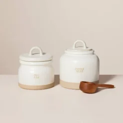 12oz Stoneware Crock Coffee Canister With Scoop Cream/Clay - Hearth & Hand™ With Magnolia 5 12oz Stoneware Crock Coffee Canister With Scoop Cream/Clay - Hearth & Hand™ With Magnolia -Cozy Living Hub GUEST 65b7994c a1eb 4670 b20b ff3df4965168
