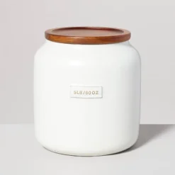 Dry Goods Stoneware Canister With Wood Lid Cream/Brown - Hearth & Hand™ With Magnolia -Cozy Living Hub GUEST 69719d52 15f0 4519 8406 500a18f94cb3
