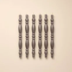 6pk Spindle Taper Candles Gray - Hearth & Hand™ With Magnolia -Cozy Living Hub GUEST 6fee2d61 99c6 4a1d adac 6341f4fbcc26