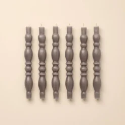 6pk Spindle Taper Candles Gray - Hearth & Hand™ With Magnolia -Cozy Living Hub GUEST 71e14abc 5b93 4425 9983 2bb1a8c23367