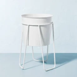 Powder-Coated Metal Planter White - Hearth & Hand™ With Magnolia 8 Powder-Coated Metal Planter White - Hearth & Hand™ With Magnolia -Cozy Living Hub GUEST 735655e7 97fd 4c48 9b34 03a10412a7af