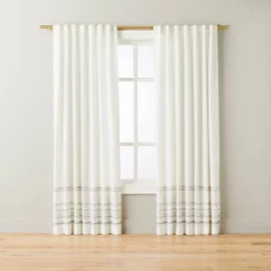 Engineered Hem Stripes Curtain Panel Cream/Gray - Hearth & Hand™ With Magnolia -Cozy Living Hub GUEST 743f48fe 2c11 440f a426 eae94b06c663