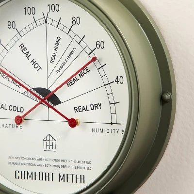 Temperature & Humidity Comfort Meter Green - Hearth & Hand™ With Magnolia 1 Temperature & Humidity Comfort Meter Green - Hearth & Hand™ With Magnolia