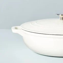 5.3qt Enameled Cast Iron Braiser Sour Cream - Hearth & Hand™ With Magnolia 5 5.3qt Enameled Cast Iron Braiser Sour Cream - Hearth & Hand™ With Magnolia -Cozy Living Hub GUEST 8c198140 35a1 4fbe b6a2 f431cc4e8800