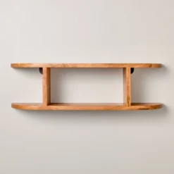 Rounded Edge Two Tier Wood Shelf - Hearth & Hand™ With Magnolia 6 Rounded Edge Two Tier Wood Shelf - Hearth & Hand™ With Magnolia -Cozy Living Hub GUEST 90a6d2e7 77ff 4a4f b506 d721577a888d