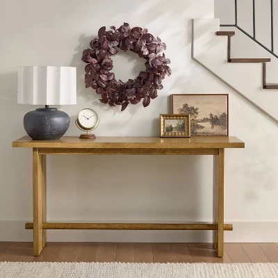 26" Black Plum Leaf Fall Wreath - Hearth & Hand™ With Magnolia