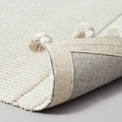 Texture Border Stripe Rug Cream/Silver Gray - Hearth & Hand™ With Magnolia -Cozy Living Hub GUEST 94669fa7 9809 4e40 99dd 993073cf36dc