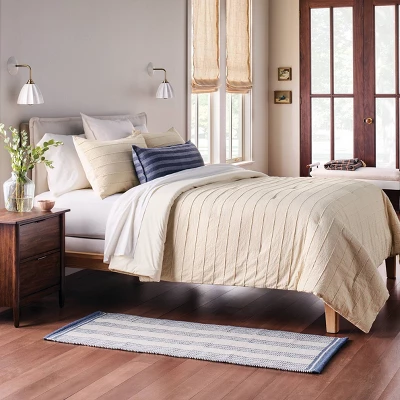 King Stitch Stripe Comforter Tan - Hearth & Hand™ With Magnolia 1 King Stitch Stripe Comforter Tan - Hearth & Hand™ With Magnolia