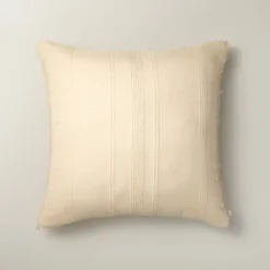 24"x24" Textured Fringe Indoor/Outdoor Square Throw Pillow Natural - Hearth & Hand™ With Magnolia 7 24"x24" Textured Fringe Indoor/Outdoor Square Throw Pillow Natural - Hearth & Hand™ With Magnolia -Cozy Living Hub GUEST 9663e927 a62d 49a4 8e23 424fe8485a95