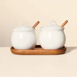 5pc Flared Brim Stoneware Salt & Pepper Cellar Set Vintage Cream - Hearth & Hand™ With Magnolia -Cozy Living Hub GUEST 997fcaa8 314f 4be3 a53a 98689e2f250e