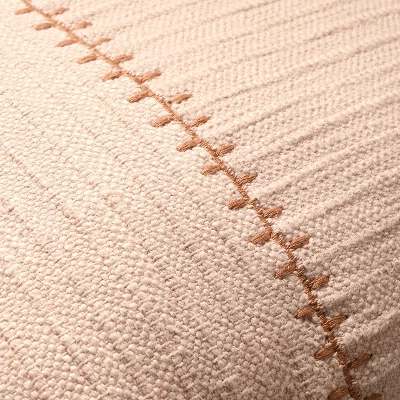 18"x18" Textured Stitch Stripe Square Throw Pillow - Hearth & Hand™ With Magnolia 2 18"x18" Textured Stitch Stripe Square Throw Pillow - Hearth & Hand™ With Magnolia - Image 2