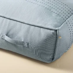 44"x22"x10 Rib Stripe Woven Chambray Outdoor Patio Cushioned Bench Blue - Hearth & Hand™ With Magnolia -Cozy Living Hub GUEST 9d60275c b9a9 4ec1 9ed9 2707c956cba3