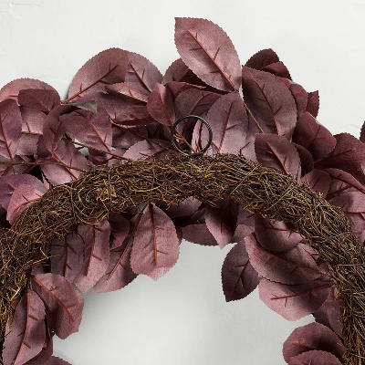 26" Black Plum Leaf Fall Wreath - Hearth & Hand™ With Magnolia 3 26" Black Plum Leaf Fall Wreath - Hearth & Hand™ With Magnolia - Image 3