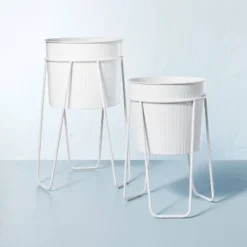 Powder-Coated Metal Planter White - Hearth & Hand™ With Magnolia 7 Powder-Coated Metal Planter White - Hearth & Hand™ With Magnolia -Cozy Living Hub GUEST a76d978f dc8a 425b b1df a4a260c6b670