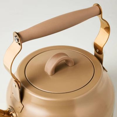 Teapot With Copper Accents Tan - Hearth & Hand™ With Magnolia 3 Teapot With Copper Accents Tan - Hearth & Hand™ With Magnolia - Image 3