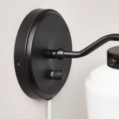 Milk Glass Solid Wall Sconce Black/White - Hearth & Hand™ With Magnolia -Cozy Living Hub GUEST b101d603 f50e 47c5 bb15 46a8e47f6c2b