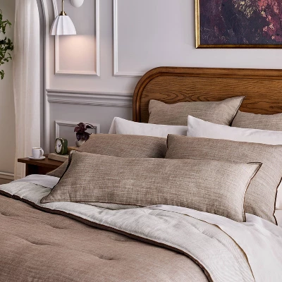 14"x36" Oblong Throw Pillow Brown - Hearth & Hand™ With Magnolia 1 14"x36" Oblong Throw Pillow Brown - Hearth & Hand™ With Magnolia