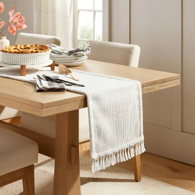 Pebble Textured Woven Table Runner - Hearth & Hand™ With Magnolia 1 Pebble Textured Woven Table Runner - Hearth & Hand™ With Magnolia