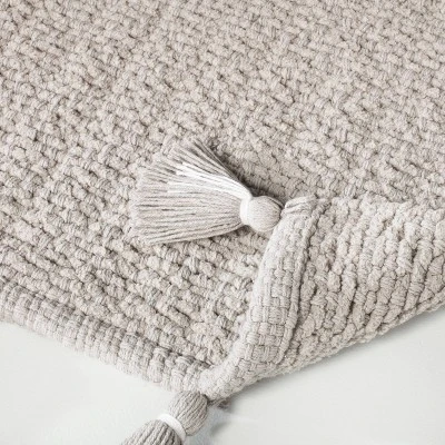 20" X 32" Solid Tassels Bath Rug Gray - Hearth & Hand™ With Magnolia 3 20" X 32" Solid Tassels Bath Rug Gray - Hearth & Hand™ With Magnolia - Image 3