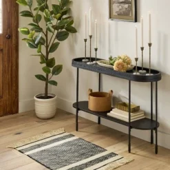 3pc Taper Marble And Brass Candle Holder Set - Hearth & Hand™ With Magnolia