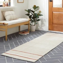 Scatter Stripe Rug Cream/Brown - Hearth & Handâ„¢ With Magnolia