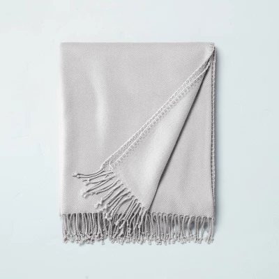 Solid Hemstitch With Fringe Throw Blanket - Hearth & Hand™ With Magnolia 4 Solid Hemstitch With Fringe Throw Blanket - Hearth & Hand™ With Magnolia - Image 4