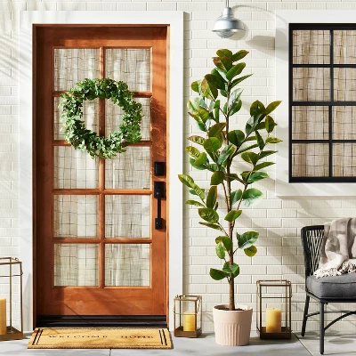 24" Faux Gypsophila Wreath - Hearth & Hand™ With Magnolia 1 24" Faux Gypsophila Wreath - Hearth & Hand™ With Magnolia