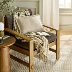 14"x20" Textured Woven Lumbar Toss Pillow Light Natural - Hearth & Handâ„¢ With Magnolia