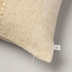 24"x24" Block Stripe Square Throw Pillow Heathered Beige - Hearth & Hand™ With Magnolia: Farmhouse Decor, Removable Cover -Cozy Living Hub GUEST d580f517 fa33 4213 8cd9 6053f77fbc7f